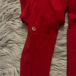 Red lululemon leggings